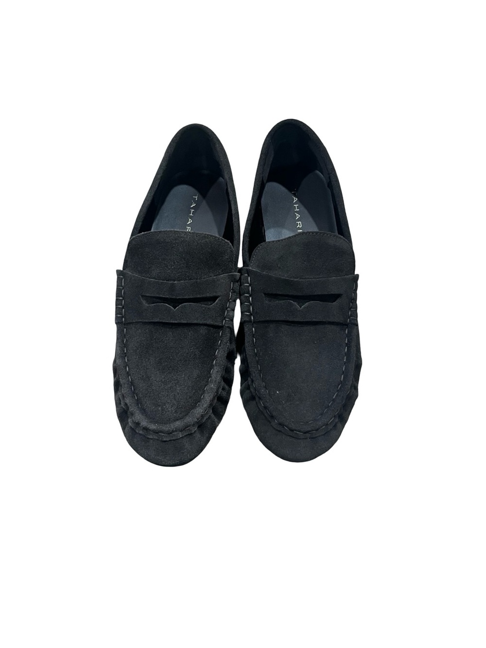 Tahari Dark Brown Suede Penny Loafers Women’s 8.5 Old Money Preppy Shoes - Picture 5 of 8
